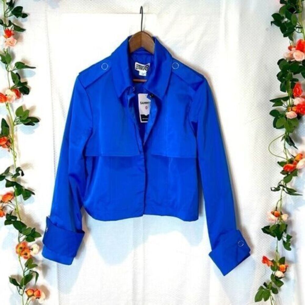 SammyB Adult Cropped Jacket Royal‎ Blue jacket size L - Picture 2 of 6